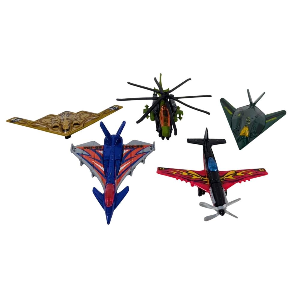 Diecast Toy Military Aircraft Vehicle Lot Stealth Bomber Fighter Jet Helicopter